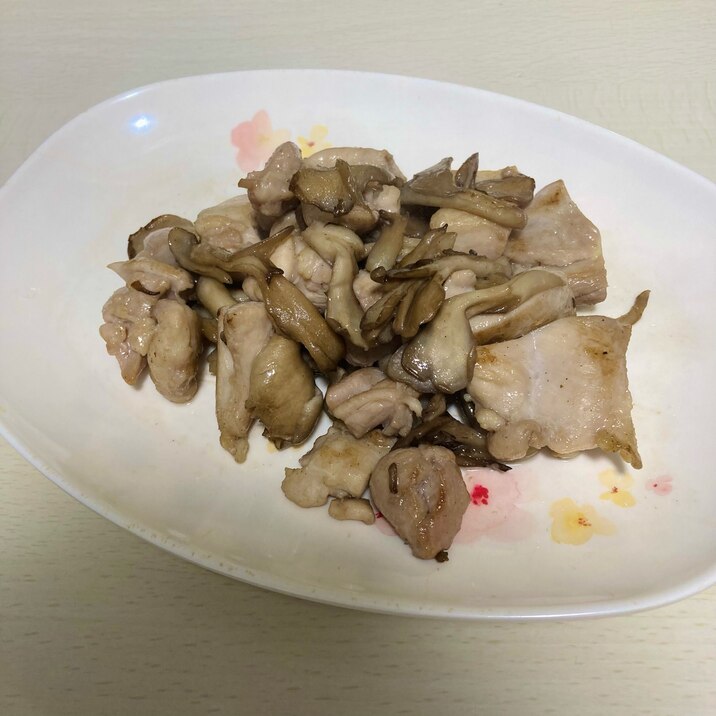 鶏肉と舞茸の塩焼き